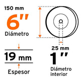 Rueda (piedra) abrasiva para esmeril grano 60